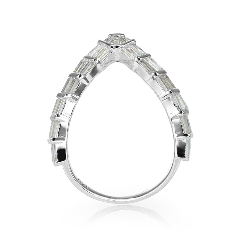 GAIA - V Shaped Baguette Ring