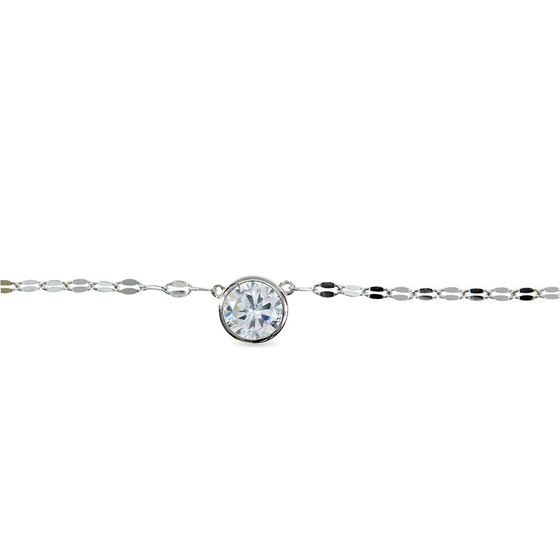 KATIE - Textured Solitaire Necklace
