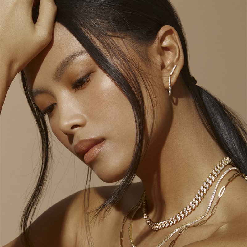 SELENA – Pave Cuban Link Chain