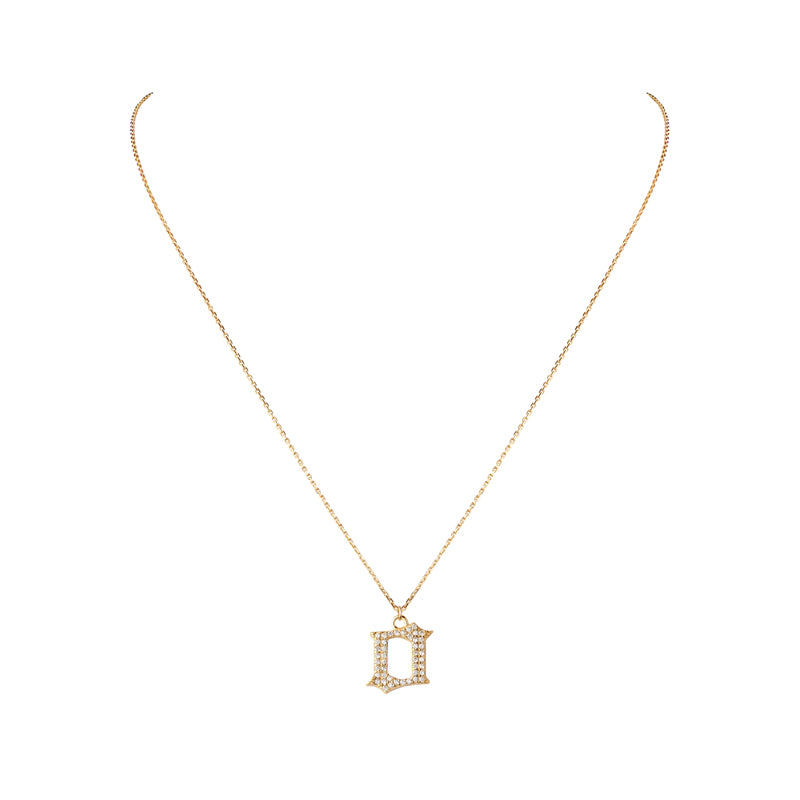 INITIAL – Gothic Letter Necklace
