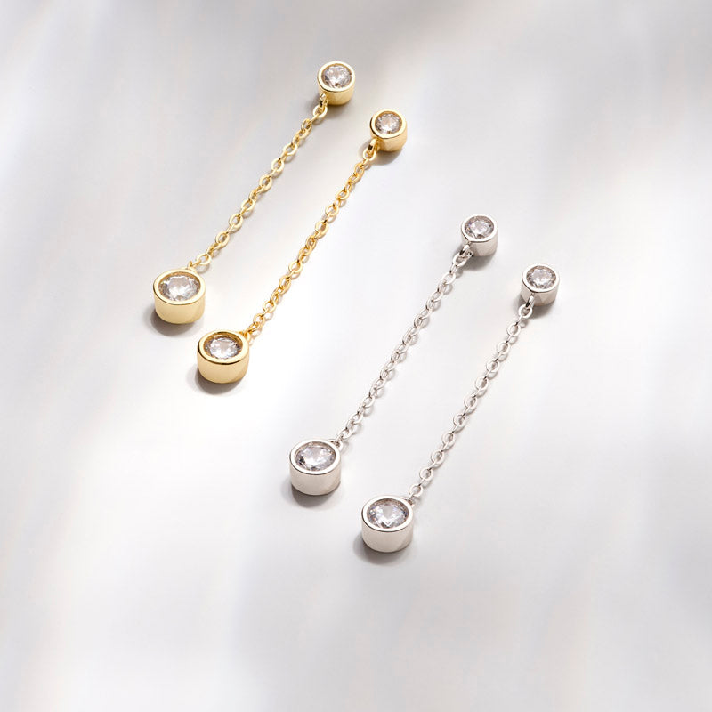 IRIS – Double Stone Drop Earrings