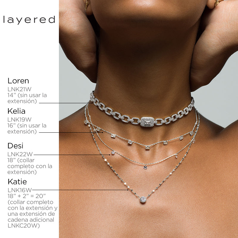 KATIE - Textured Solitaire Necklace