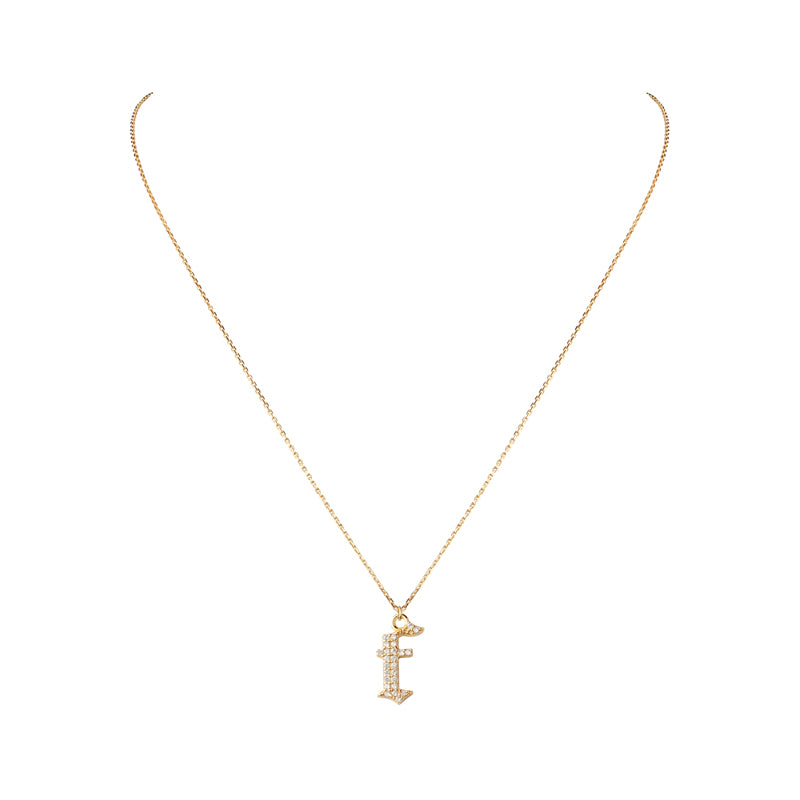 INITIAL – Gothic Letter Necklace