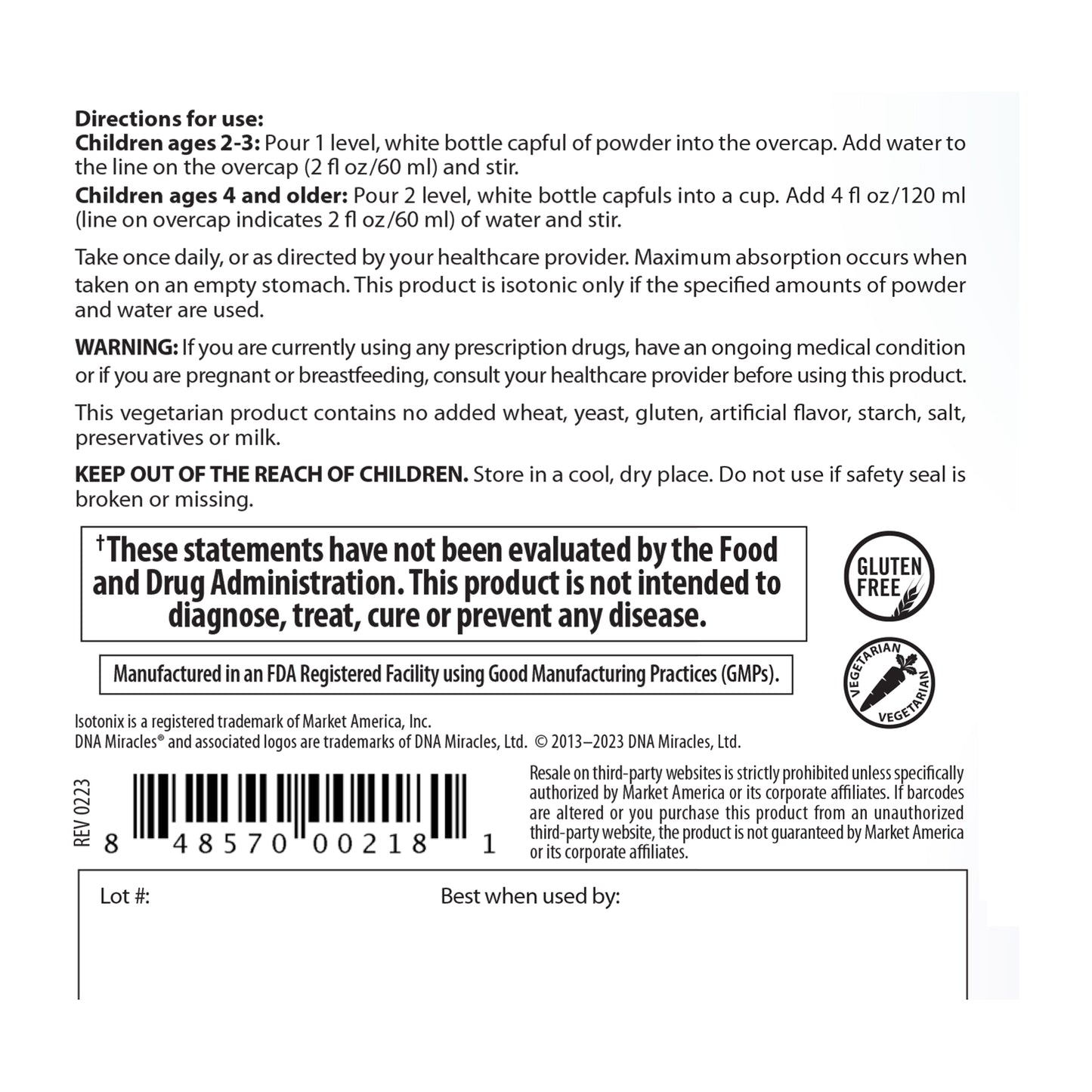 DNA Miracles Isotonix® Multivitamin Plus