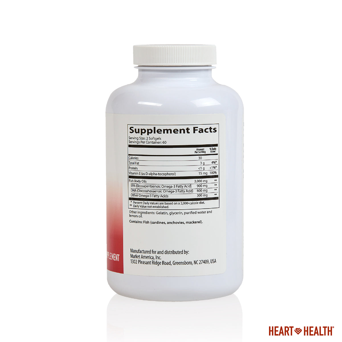 Heart Health™ Essential Omega III Fish Oil with Vitamin E