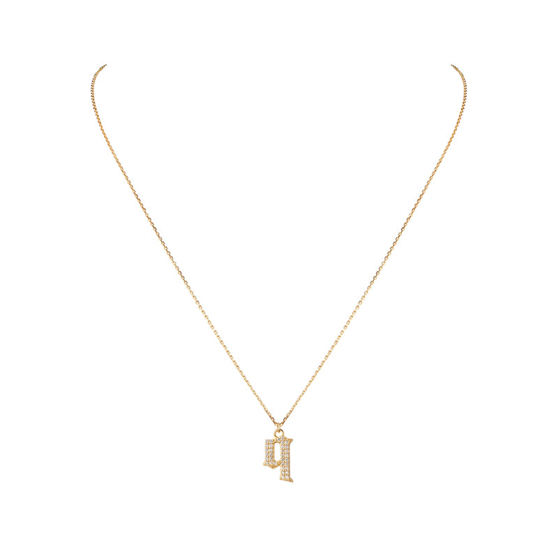 INITIAL – Gothic Letter Necklace
