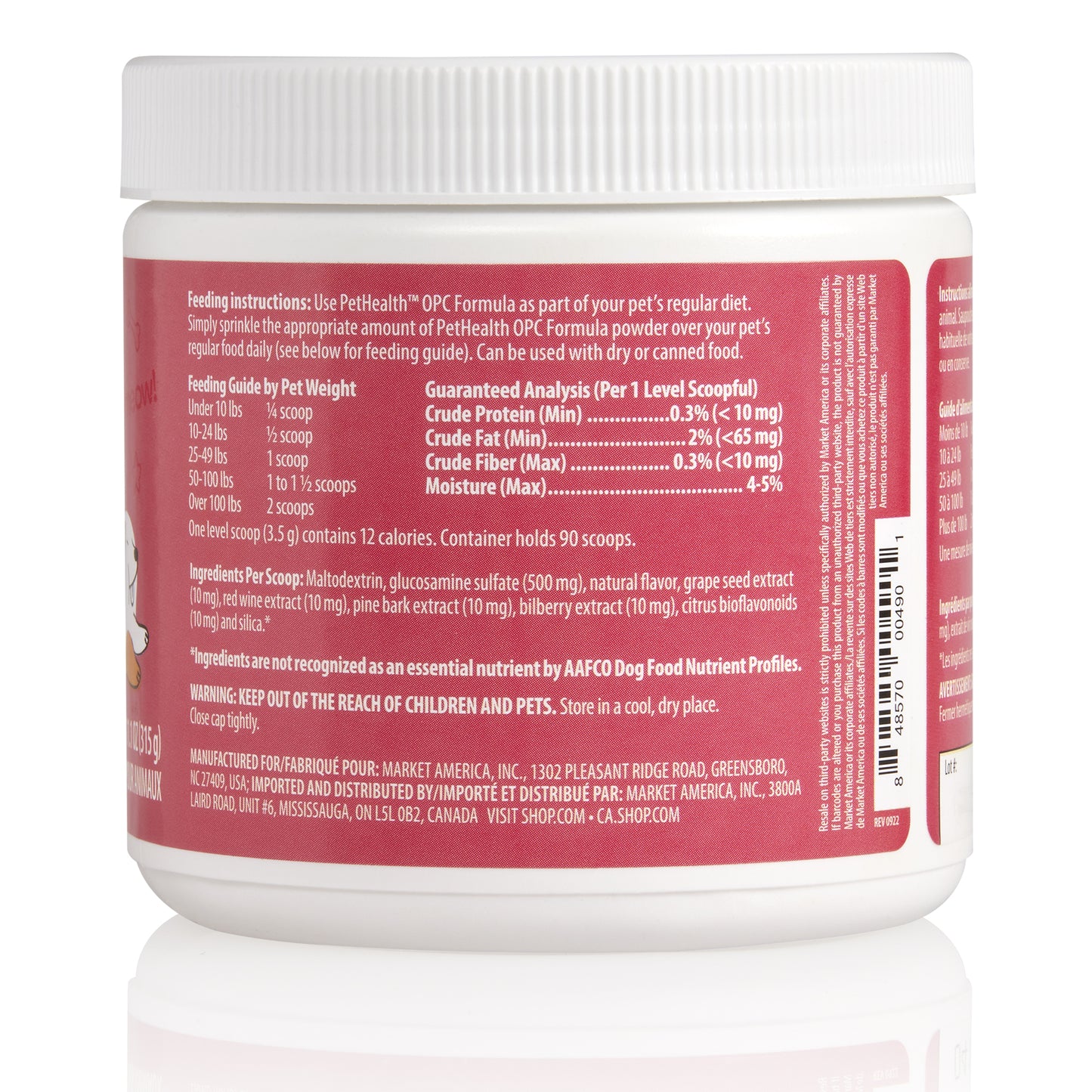 Pet Health OPC Formula for Cats & Dogs with Glucosamine