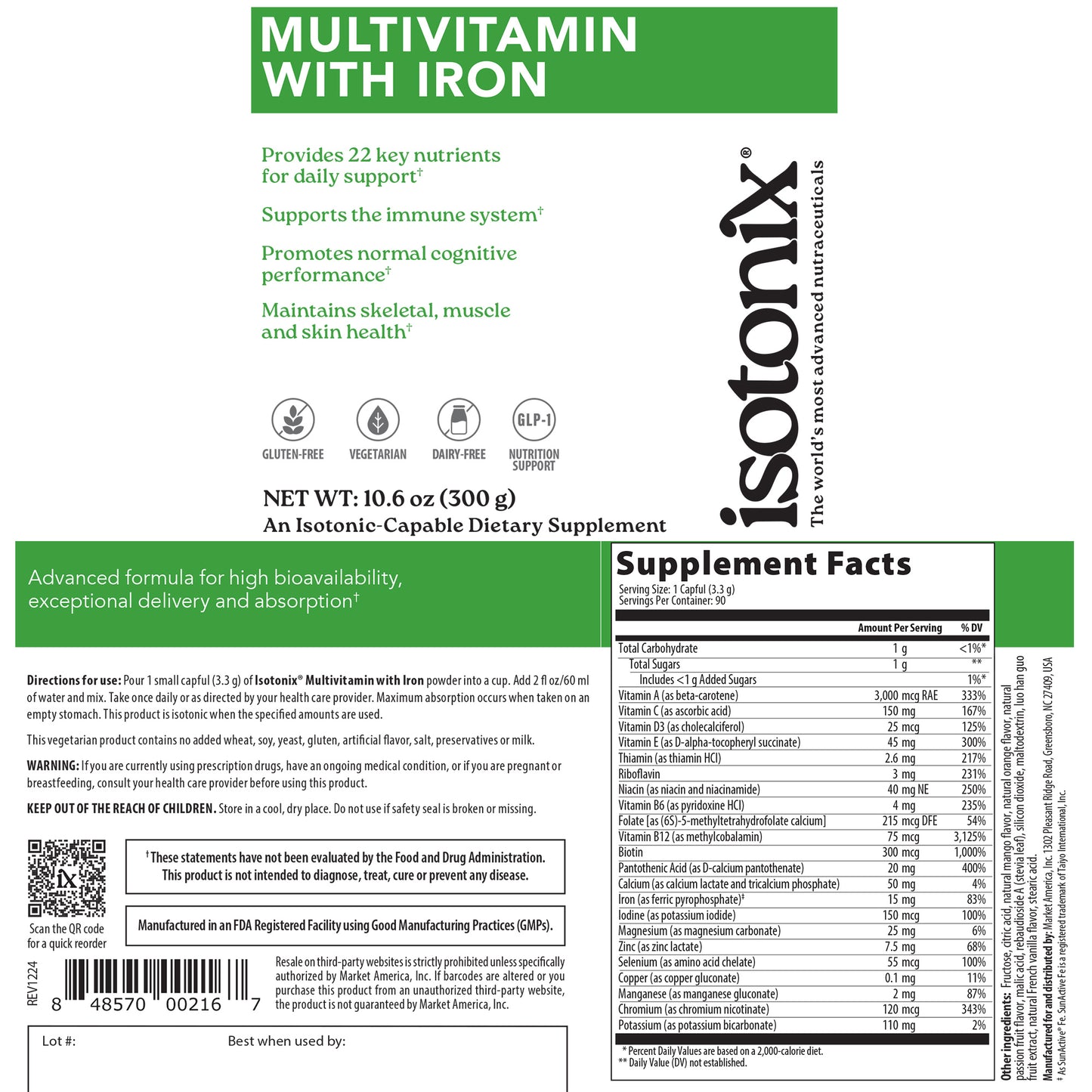 Isotonix® Daily Essentials Kit (With Iron)