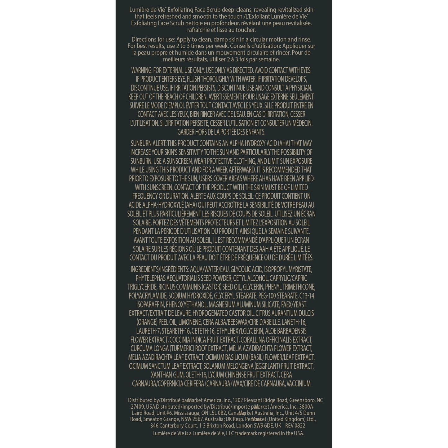 Lumière de Vie® Exfoliating Face Scrub