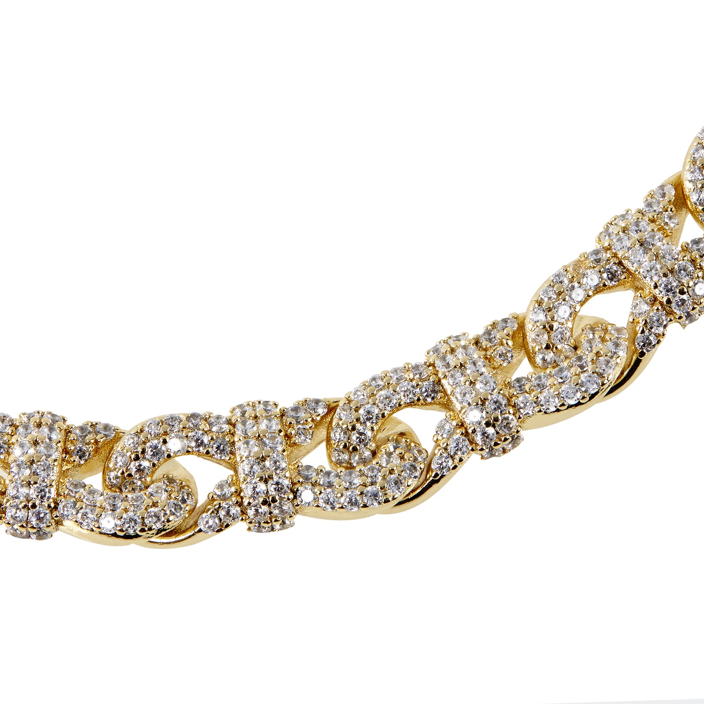 LO – Pavé Infinity Link Collar Necklace