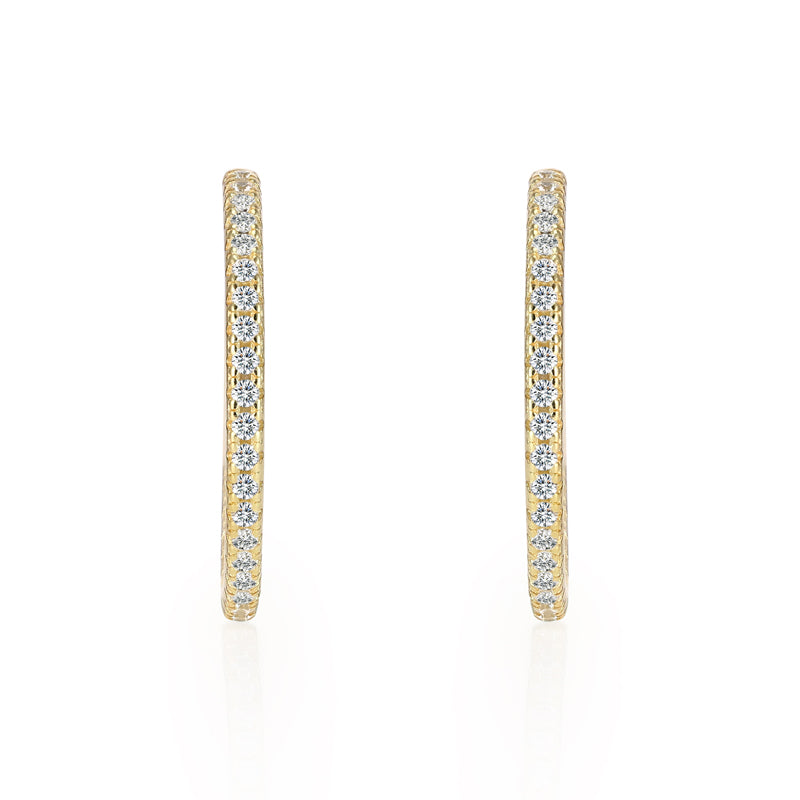 SOPHIE - Pave CZ Hoop Earrings