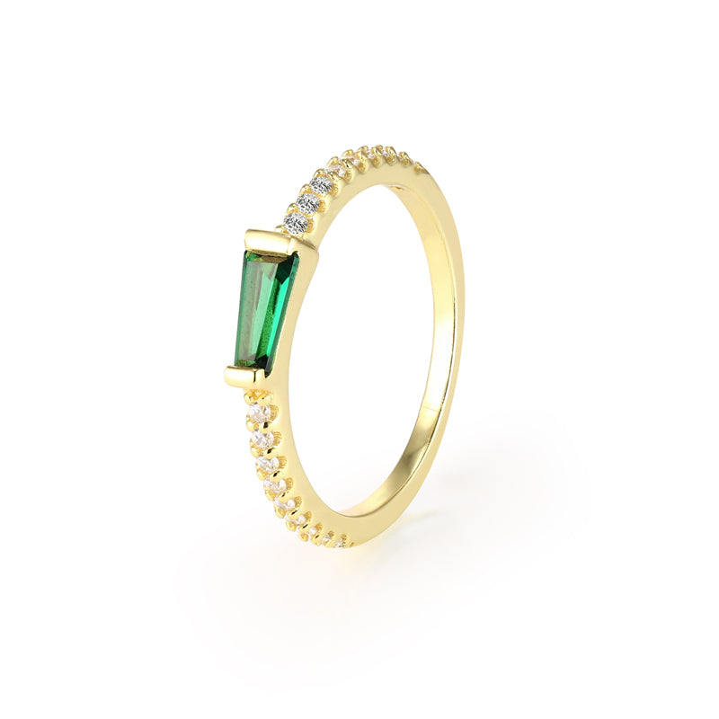 ZOE - Tapered Baguette Pave Ring