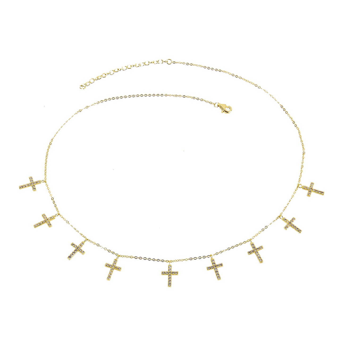 KOURTNEY – Nine Cross Necklace