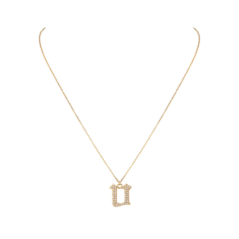INITIAL – Gothic Letter Necklace