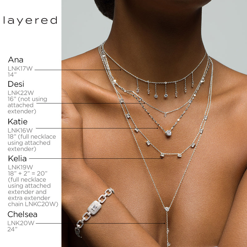 KATIE - Textured Solitaire Necklace