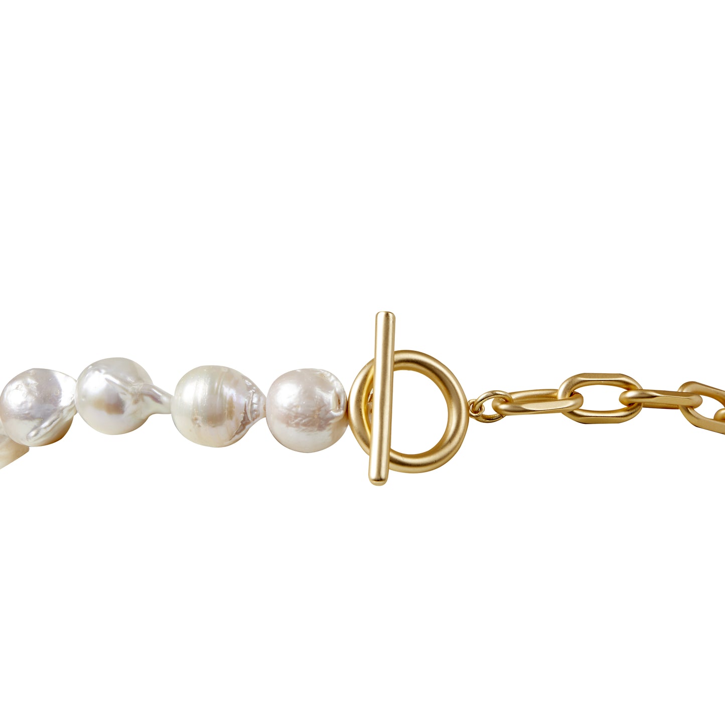 JANE – Freshwater Pearl and Paperclip Necklace