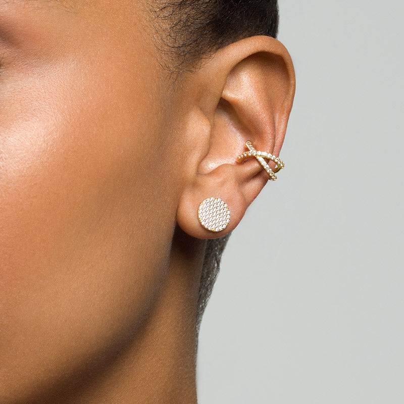 LUNA - X Pave Ear Cuff