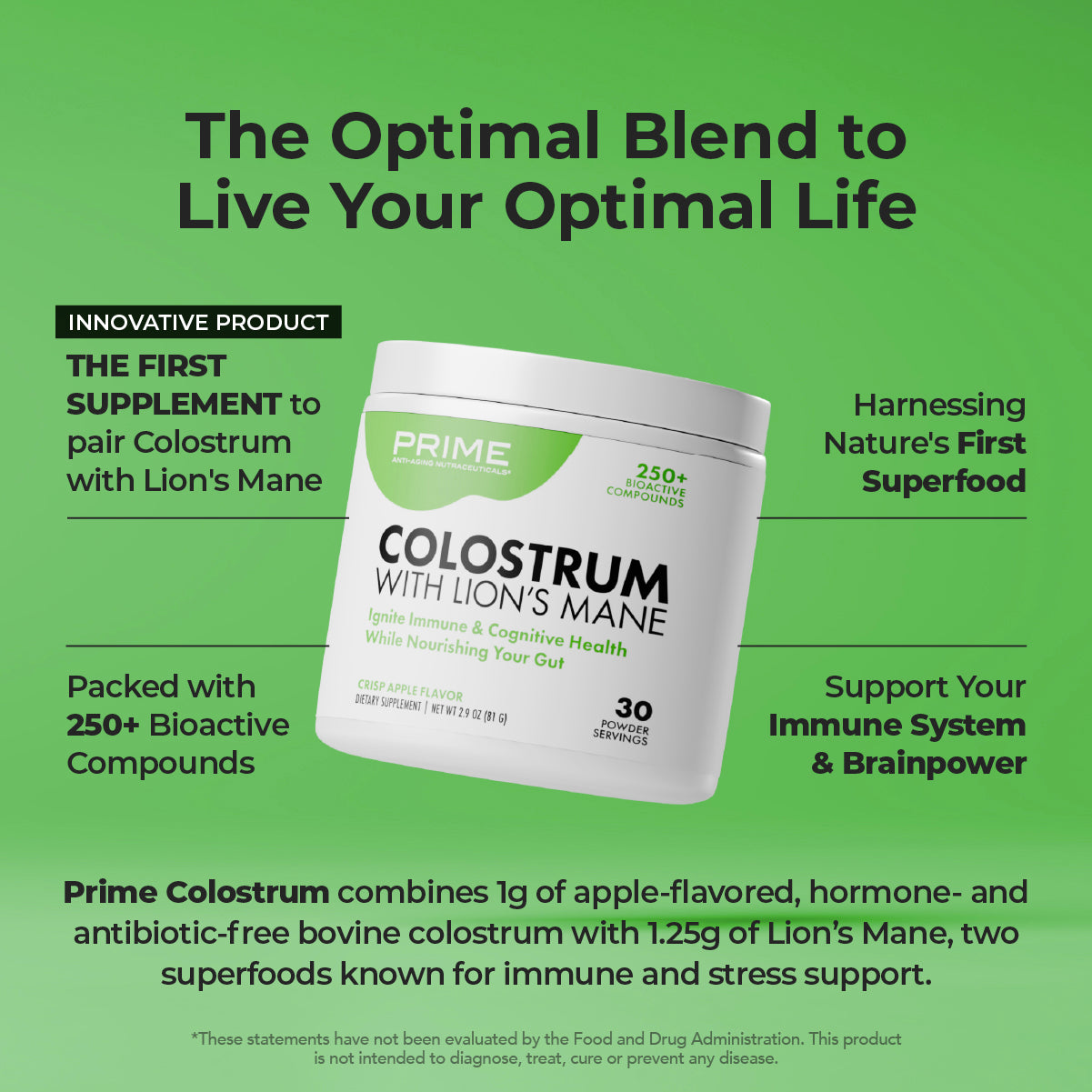 Prime™ Colostrum with Lion's Mane