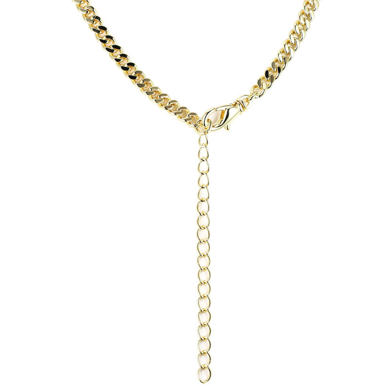 SERENA - Baguette Drop Link Necklace