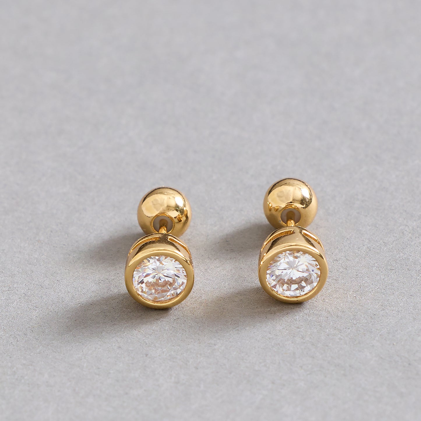 DIANA – Classic Bezel Set Studs