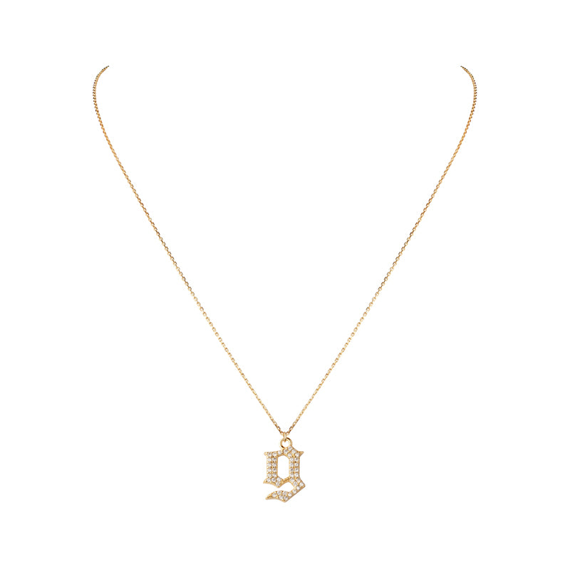 INITIAL – Gothic Letter Necklace