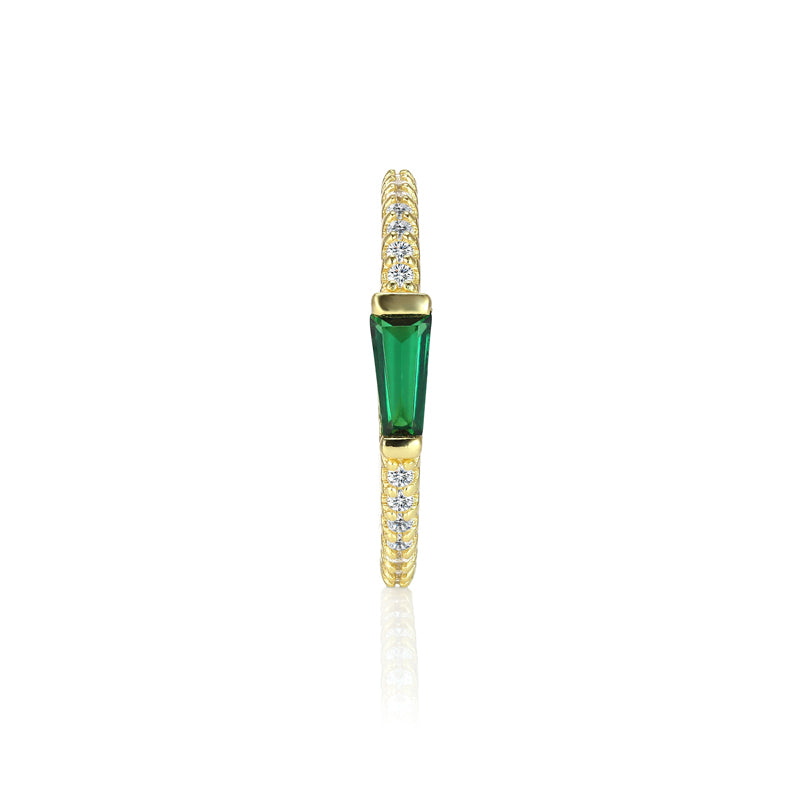 ZOE - Tapered Baguette Pave Ring