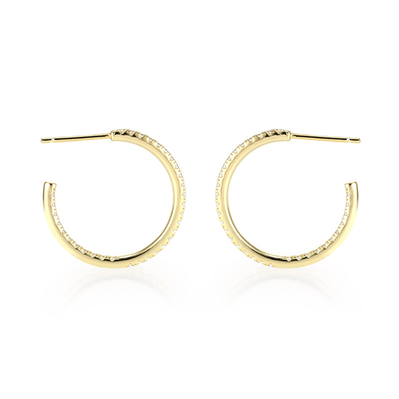 SOPHIE - Pave CZ Hoop Earrings