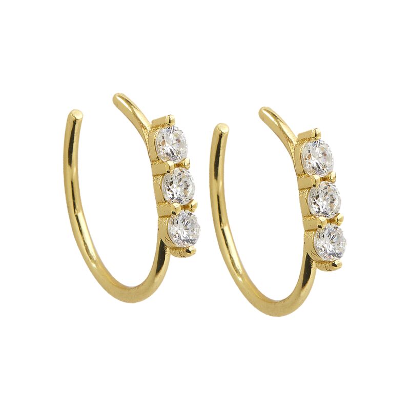 ZARA - 三鑽耳骨夾