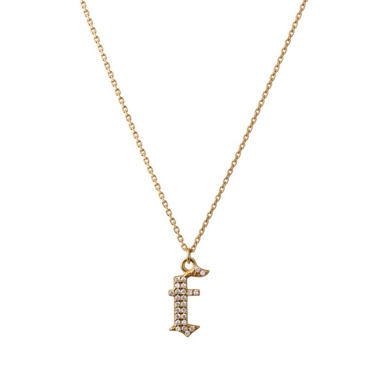 INITIAL – Gothic Letter Necklace