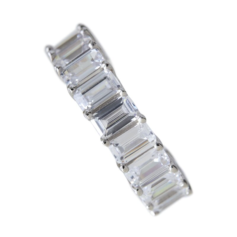 AMBER - Emerald Cut Eternity Band