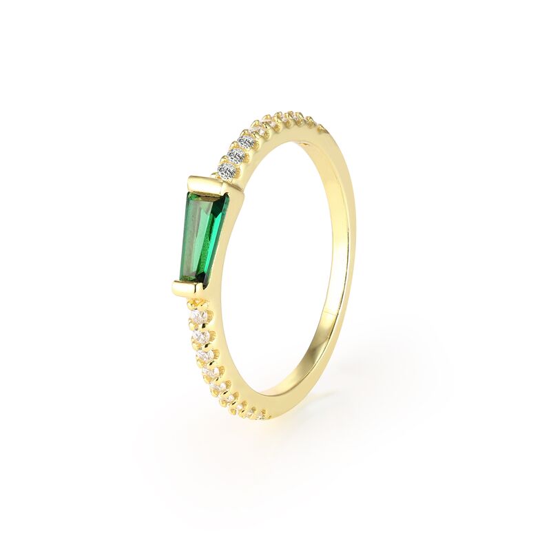 ZOE - Tapered Baguette Pave Ring