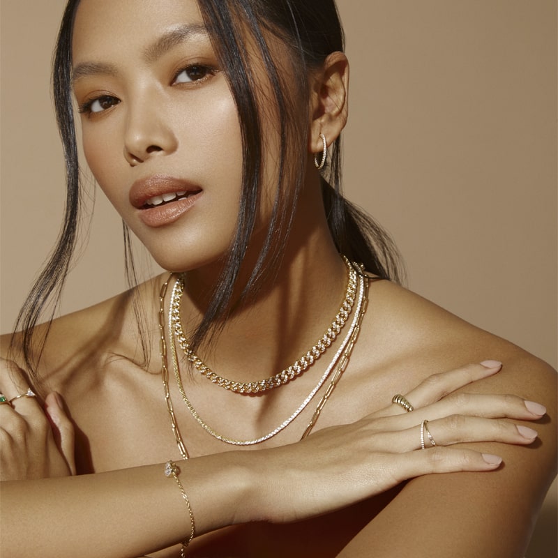 SELENA – Pave Cuban Link Chain