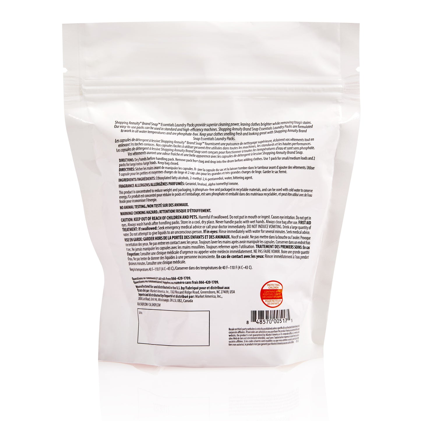 Shopping Annuity Brand SNAP™ Essentials Laundry Packs - Fresh Scent