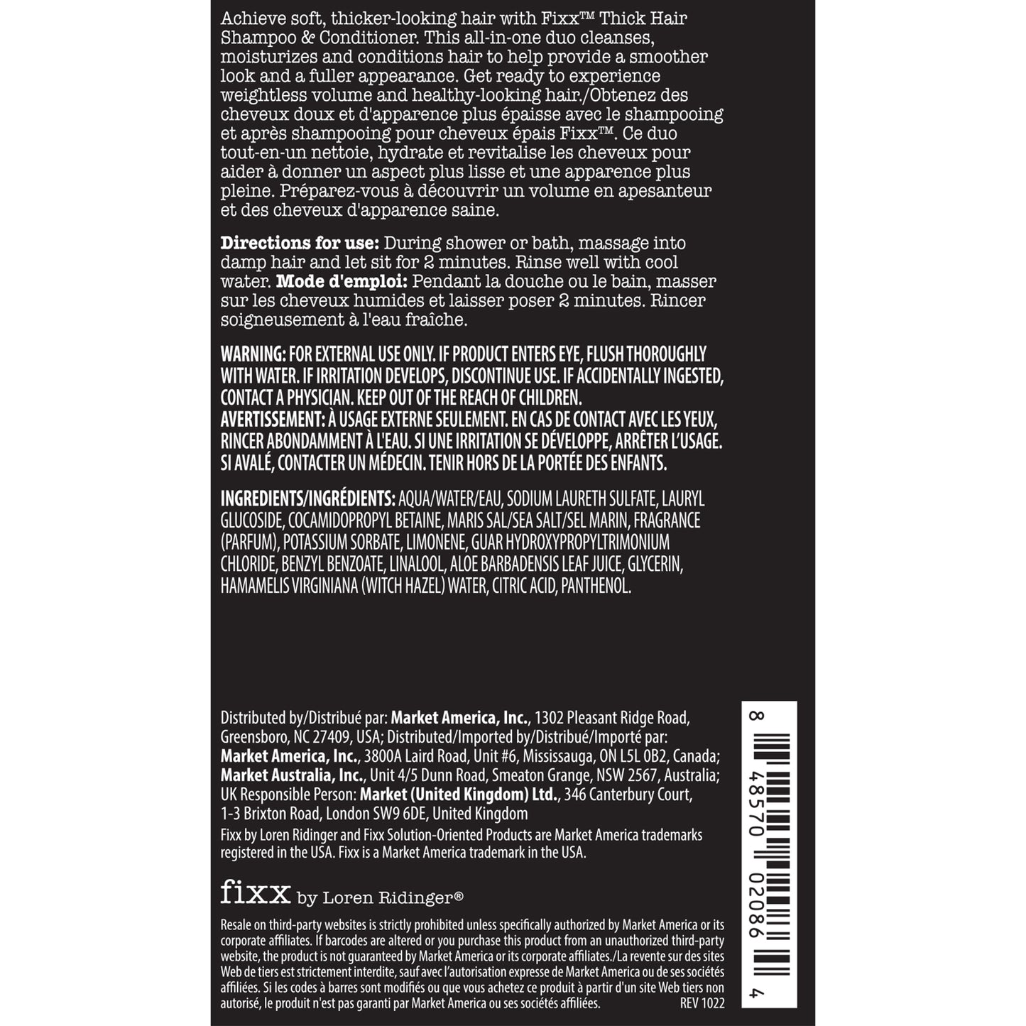 Fixx™ Thick Hair Shampoo & Conditioner