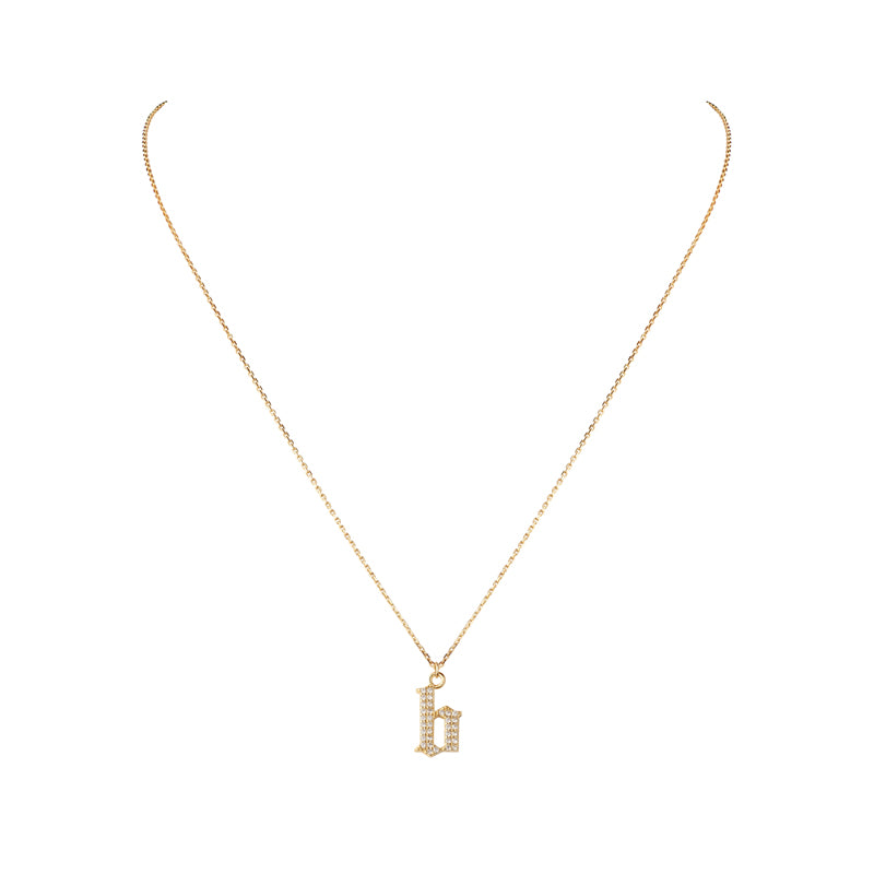 INITIAL – Gothic Letter Necklace