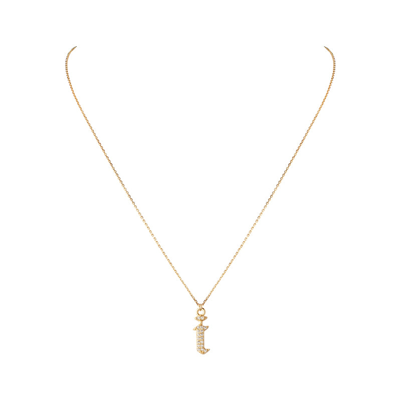 INITIAL – Gothic Letter Necklace