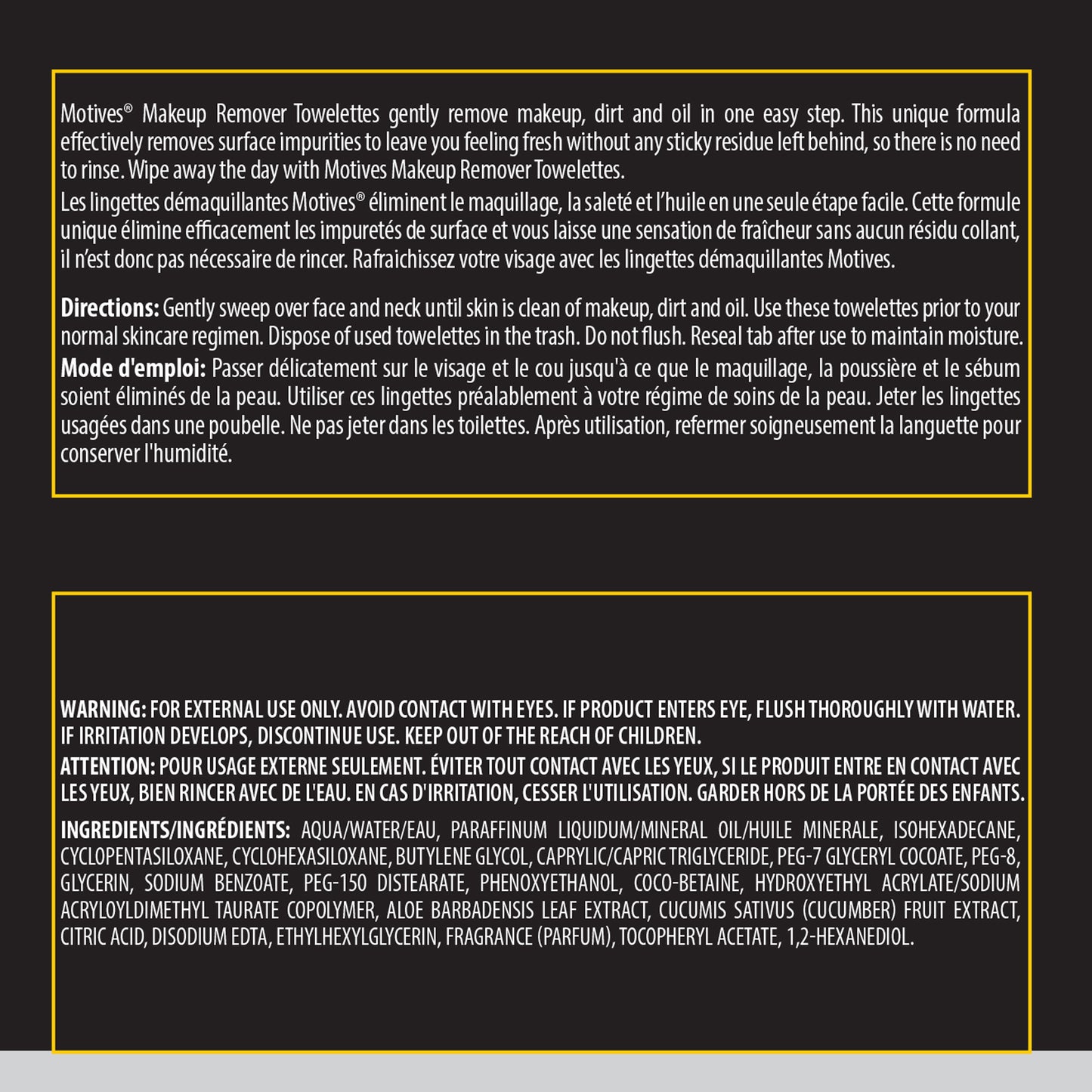 Motives® Makeup Remover Towelettes
