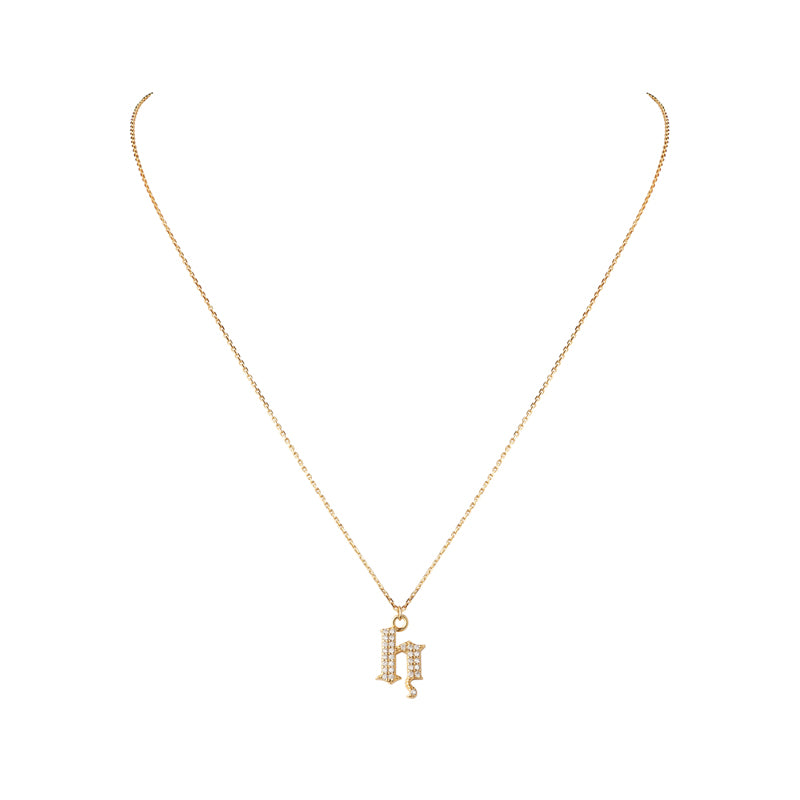 INITIAL – Gothic Letter Necklace