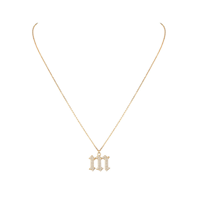 INITIAL – Gothic Letter Necklace