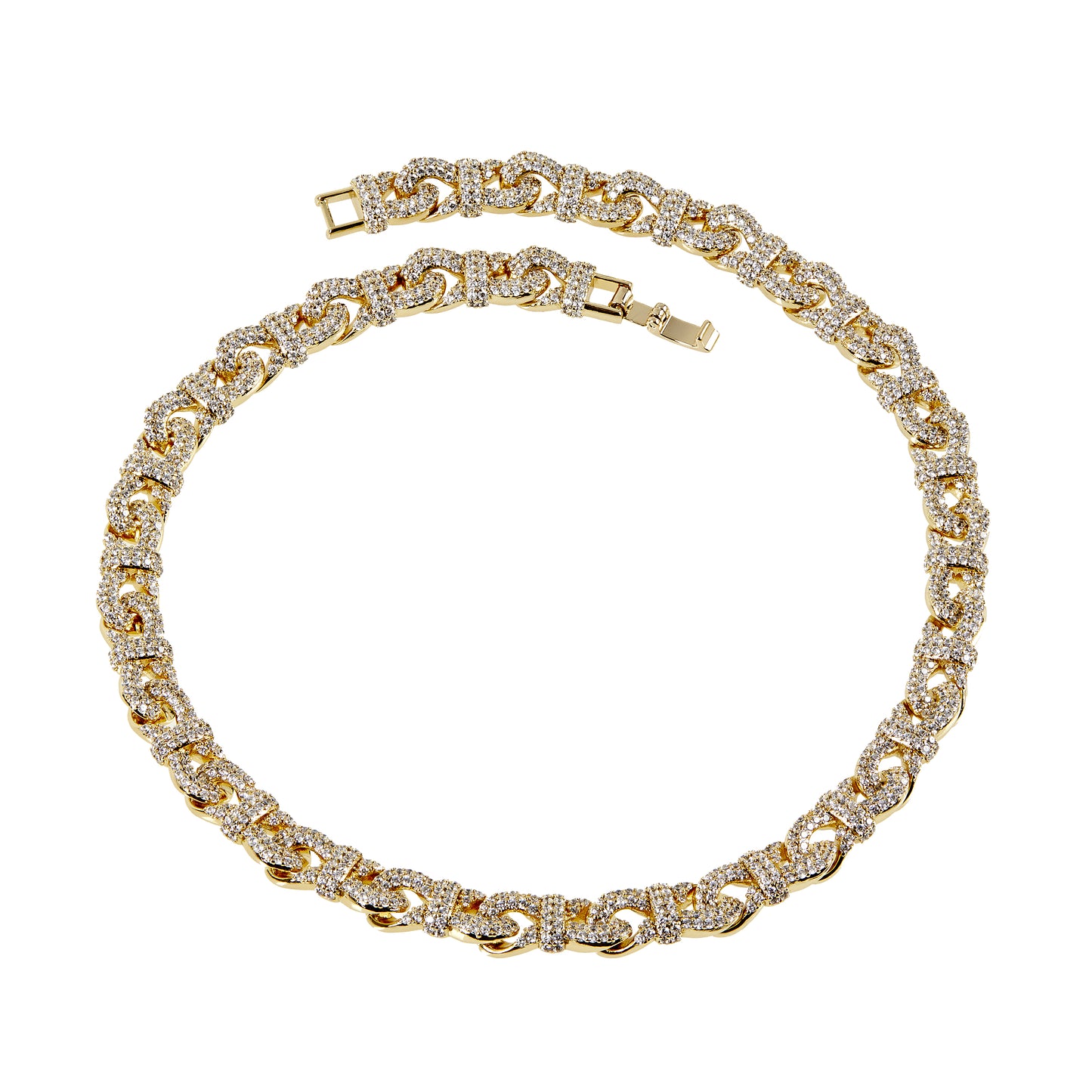 LO – Pavé Infinity Link Collar Necklace