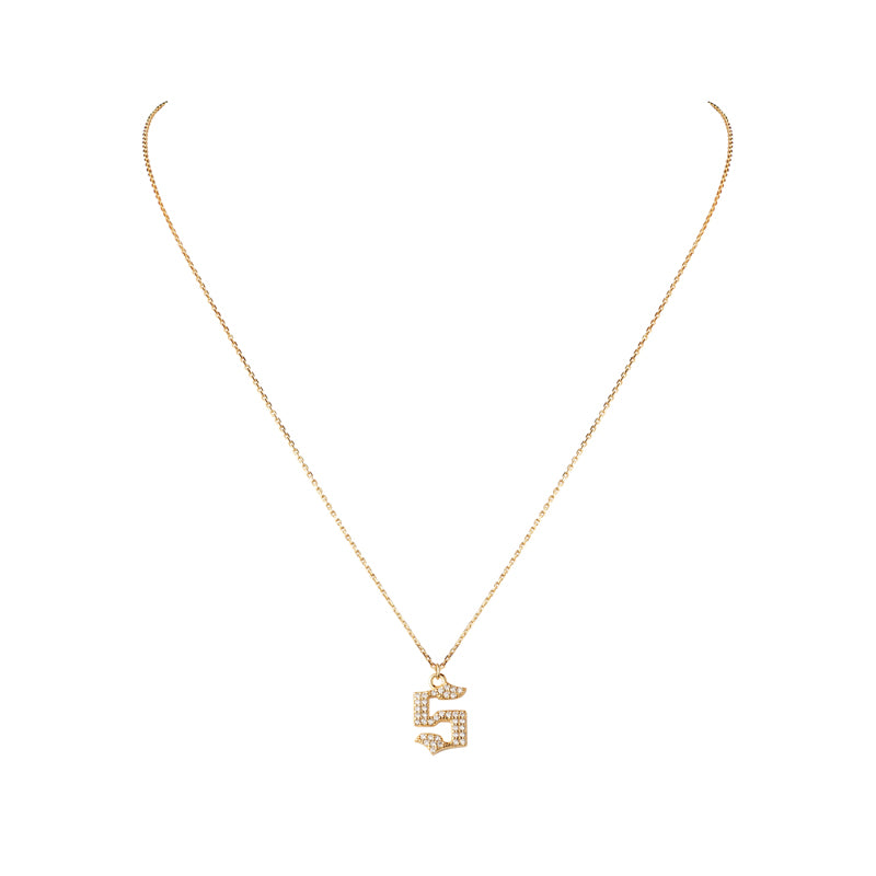 INITIAL – Gothic Letter Necklace