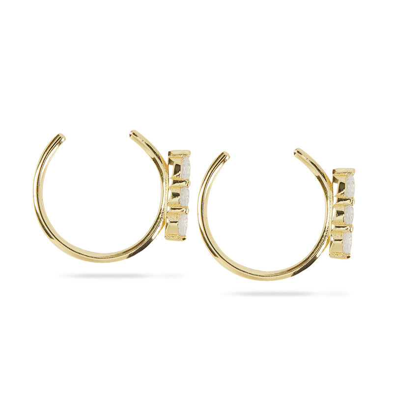 ZARA - 3 Stone Ear Cuff
