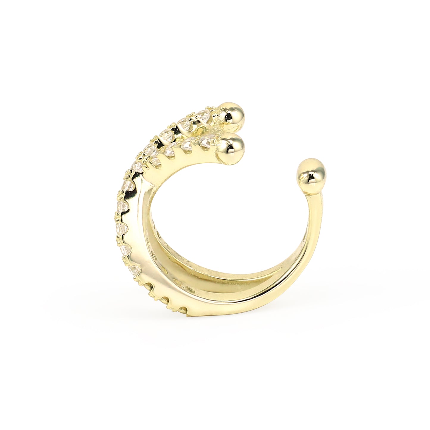 LUNA - X Pave Ear Cuff