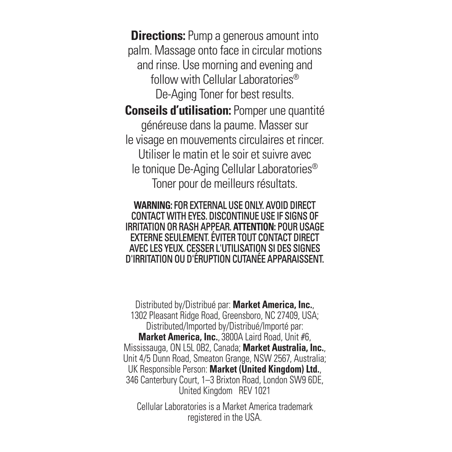 Cellular Laboratories® 青春舒顏洗面乳