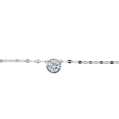 KATIE - Textured Solitaire Necklace