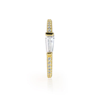 ZOE - Tapered Baguette Pave Ring
