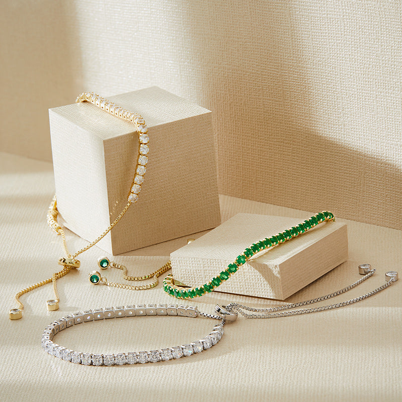 VIOLET - Round Cut Tennis Bracelet