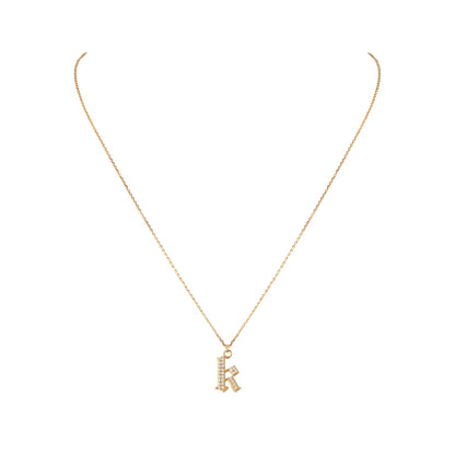 INITIAL – Gothic Letter Necklace (SPECIAL)