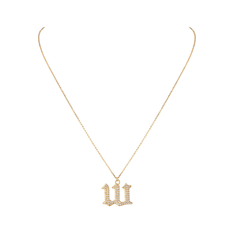 INITIAL – Gothic Letter Necklace (SPECIAL)