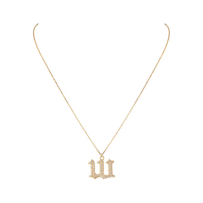 INITIAL – Gothic Letter Necklace (SPECIAL)